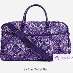 Vera Bradley Lay Flat Duffel Bag in Regal Rosette NWT
